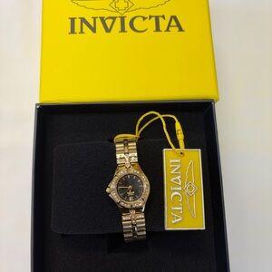 Invicta Gold and Black Timepiece
